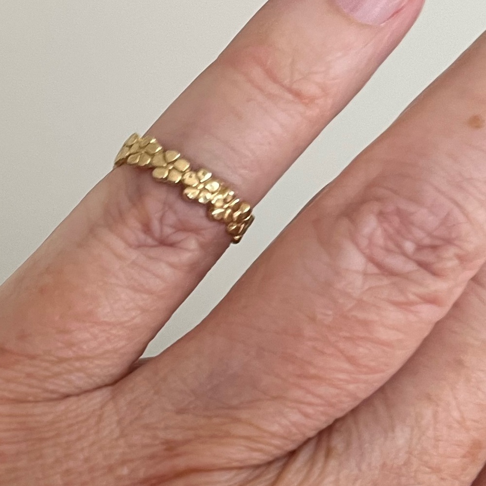 14K Gold Hawaiian Plumeria Floral Heirloom Carved Ring Size 3 Gorgeous! - Picture 2 of 10